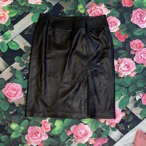 Leather Skirt with Slit